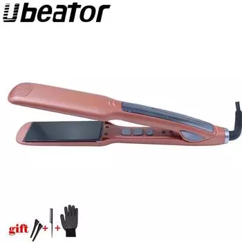 Выпрямитель для волос с керамическим покрытием UK Plug розовый