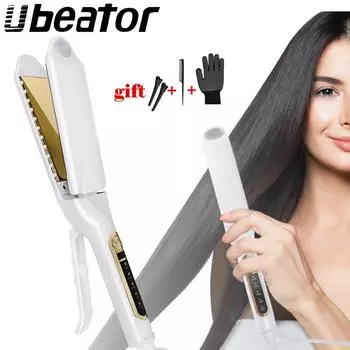 Выпрямитель для волос с керамическим покрытием Big-US Plug белый