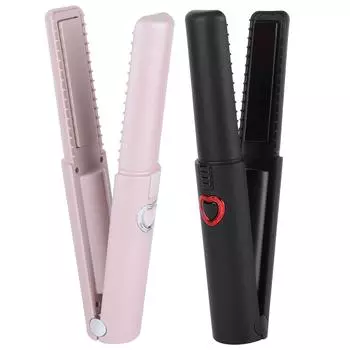 Выпрямитель для волос с отрицательными ионами Home Flat Iron Щипцы для завивки волос Выпрямляющий утюжок Pink