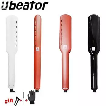 Выпрямитель для волос с покрытием из титана Big-US Plug оранжевый