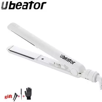 Выпрямитель для волос с турмалиновым покрытием UK Plug белый