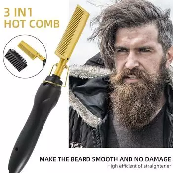 Выпрямитель для волос Утюжок для волос Сухое и влажное использование Расческа с горячим нагревом Выпрямитель для волос Стайлер для завивки волос Щипцы для завивки волос Расческа с быстрым нагревом US