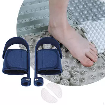 Выпрямители для больших пальцев ног, мягкие корректирующие пояса для взрослых, поддержка днем и ночью, мужчины Deep Blue