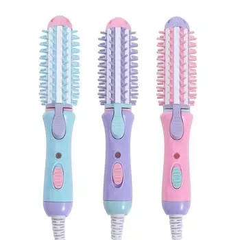 Выпрямление волос, щетка для выпрямления волос, парикмахерские щипцы для завивки женщин синий