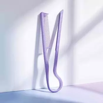 Выпрямляющая расческа Wheat Straw V-Splint для укладки волос в домашних условиях. Инструмент для выпрямления волос. Уход за волосами. фиолетовый