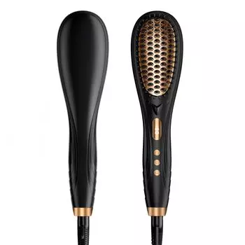 Выпрямляющая щетка-утюжок с контролем температуры от до Отрицательный ион Светодиодный ожог 16 температурных режимов Увеличенный нагрев Электрическая температура волос
