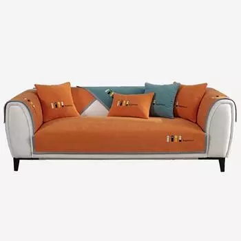 Выпущен новый всесезонный диван-полотенце из шенилла, массив дерева, высококачественная подушка для дивана из ткани с противоскользящим эффектом, песок 70*70cm