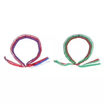 Выпускная лента 120 см, регулируемая ручная работа, 4 нити, плетеное ожерелье для средней школы, средней школы Red Blue White Red