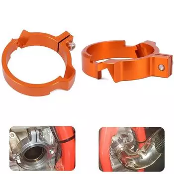 Выпускное отверстие двигателя мотоцикла, приемная труба, болт, хомут, переходной фланец