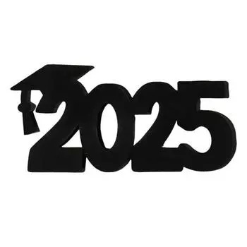 Выпускной 2025 года, фирменное украшение, устойчивая выпускная деревянная панель, поделки, настенное искусство, персонализированный логотип, реквизит чёрный