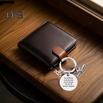 Выпускной брелок 2025 года из нержавеющей стали с гравировкой и вдохновляющим посланием, брелок для ключей, подарок на выпускной F