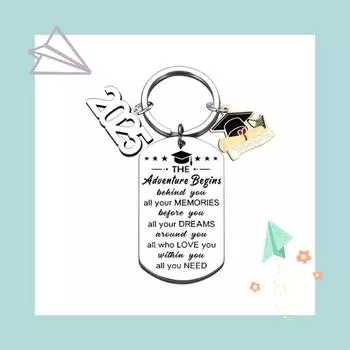 Выпускной брелок 2025 года, кулон для выпускников, студентов средних классов, вдохновляющие подарки, брелок серебряный