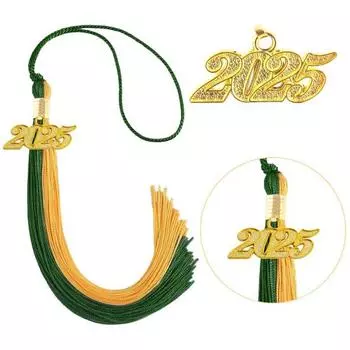 Выпускной кисточка 2025 года, 9-дюймовая кисточка с подвеской 2025 года, стандартная кисточка, класс золотой/фиолетовый