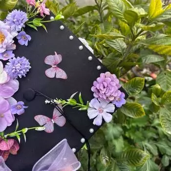 Выпускной колпак для бакалавра своими руками из цветов, комплект материалов для колпачка доктора, выпускной сезон розовый