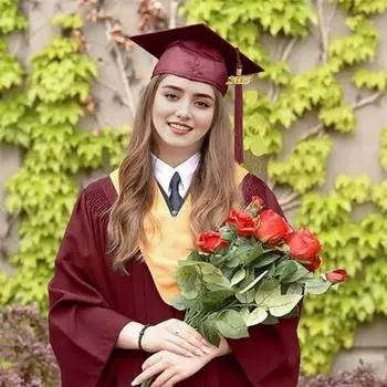 Выпускной колпак с кисточкой 2025 года, выпускной колпак унисекс для взрослых 2025 года, матовый для бакалавра средней школы небесно-голубой