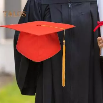 Выпускной колпак с кисточкой, шляпа бакалавра с регулируемым размером, эластичная лента, аксессуар для выпускного платья, церемония вручения диплома магистра C