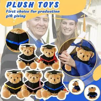 Выпускной медведь в шляпе плюшевая кукла игрушка кукла памятный подарок One Size