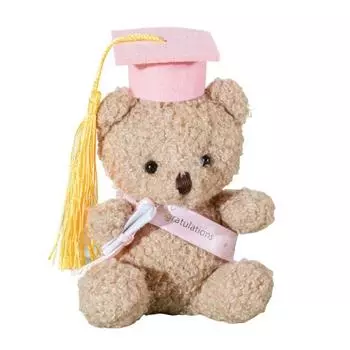 Выпускной плюшевый мишка с кепкой доктора философии плюшевая мягкая игрушка в подарок выпускникам мягкая кукла-медведь выпускной подвеска в виде сумки плюшевый мишка розовый