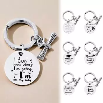 Выпускной подарок брелок из нержавеющей стали кольца брелок для ключей креативные украшенные аксессуары