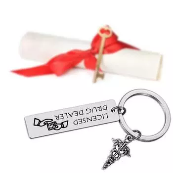 Выпускной подарок студентам-медикам из нержавеющей стали, лицензированный торговец наркотиками серебряный