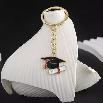 Выпускной сезон студенты выпускной шляпа капает масло брелок модные мужские и женские ювелирные аксессуары