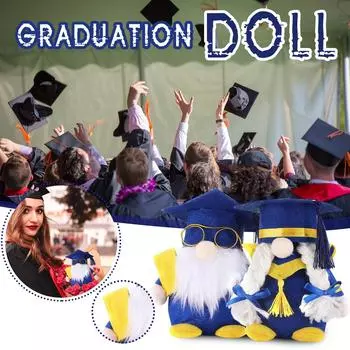 Выпускной сезон в очках, фиолетовая шляпа бакалавра, украшение безликой куклы One Size