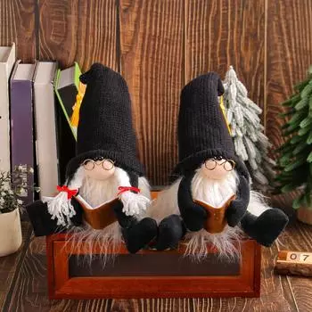 Выпускной сезон в очках, фиолетовая шляпа бакалавра, украшение безликой куклы One Size