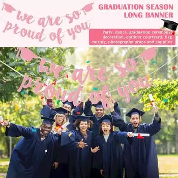 Выпускной Украшение выпускного вечера Флажки Персонализированные буквы Выпускной Сцена Макет Баннеры One Size
