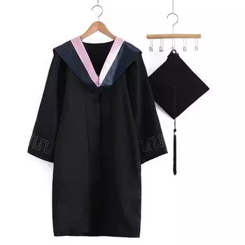 Выпускной вечер с блестками и съемными кисточками, выпускной мантий, шапочка-капитан, счастливый выпускной M-Pink Collar