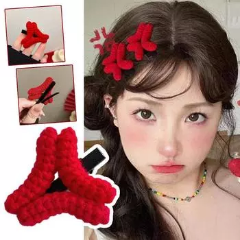 Выражение ручной работы заколки для волос для женщин и девочек креативные универсальные заколки злые подарки аксессуары S0E2 Red-One size