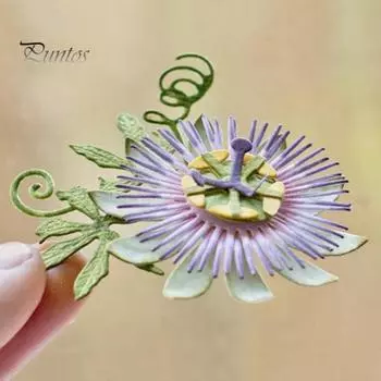 Вырубной штамп для цветов, многоразовый шаблон для цветов из углеродистой стали, трафаретная форма для скрапбукинга серебряный