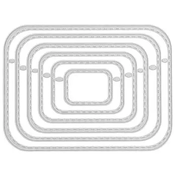 Вырубной штамп для поделок, прямоугольная форма, круглый угол, углеродистая сталь, фотоальбом, украшение для открытки