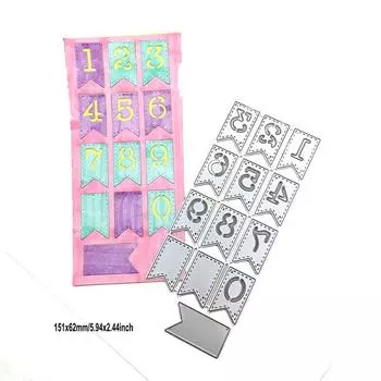 Вырубной штамп с номером флага, металлический трафарет, сделай сам, скрапбукинг, альбом, бумажная карта, тиснение, ремесло, высечка, бирка, закладки