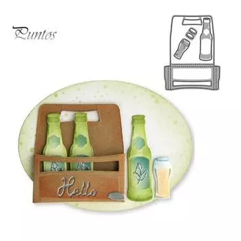 Вырубные штампы для бутылок пива, стаканов, самодельные тисненые бумажные открытки, альбомные трафареты серебряный