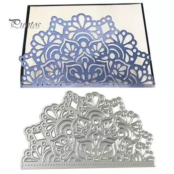 Вырубные штампы для цветов DIY Скрапбукинг Поздравительные открытки Изготовление трафаретов Бумага Ремесло серебряный