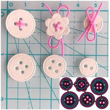 Вырубные штампы для пуговиц DIY Скрапбукинг Альбом Изготовление бумажных открыток Инструмент для украшения для детей и взрослых Веселье