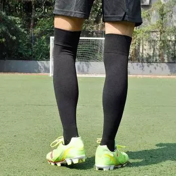 Выше колена нескользящие однотонные длинные хоккейные носки чулочно-носочные изделия спортивные носки мужские футбольные носки красный