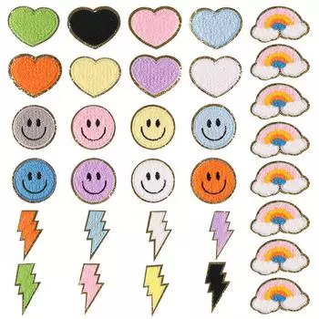 Вышитая этикетка полотенце вышивка Пномпень Шенье смайлик значок молния аксессуары тканевая этикетка нашивка вышивка тканевая наклейка B2R-A-4-8