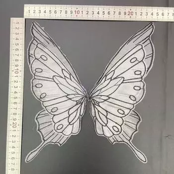 Вышитая бабочка из органзы, декор из органзы, цветы, аксессуары для одежды, швейные принадлежности