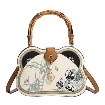 Вышитая бамбуковая сумка в китайском стиле для женщин, летняя модная сумка через плечо с текстурой Niche