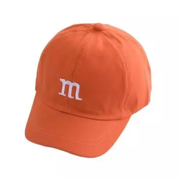 Вышитая бейсболка, регулируемая солнцезащитная детская шапка, новые модные детские шапки для девочек и мальчиков оранжевый