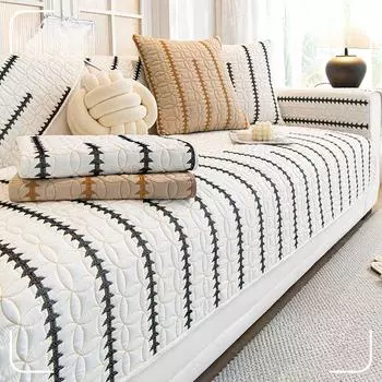 Вышитая хлопковая диванная подушка Four Seasons, универсальные нескользящие подушки для сидения, чехол для дивана, новинка 2024, чехол на спинку, полотенце 70*70cm