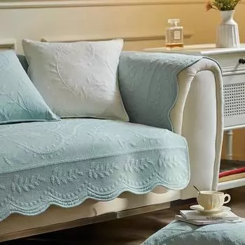 Вышитая хлопковая подушка для дивана, универсальная нескользящая хлопковая ткань на четыре сезона, чехол для дивана для гостиной 70x70