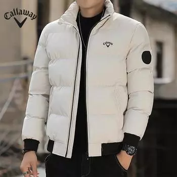 Вышитая куртка Callaway Down Cotton, мужское пальто с воротником-стойкой, 2024, новая зимняя куртка из хлопка, утолщенная теплая куртка из хлопка XS