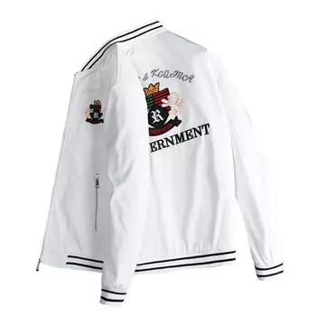 Вышитая куртка, мужская модная куртка-бомбер с воротником-стойкой M