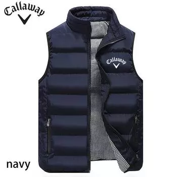 Вышитая куртка-жилет Callaway из высококачественного хлопка, мужская осенне-зимняя популярная модная повседневная удобная куртка без рукавов XS чёрный
