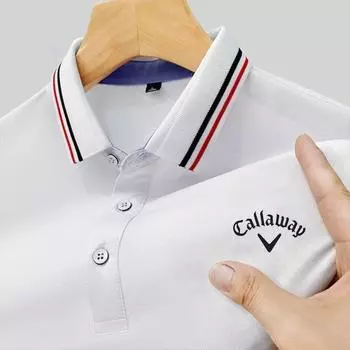 Вышитая летняя рубашка поло Callaway для мужчин. Высококачественная повседневная удобная и дышащая футболка с коротким рукавом для мужчин. S