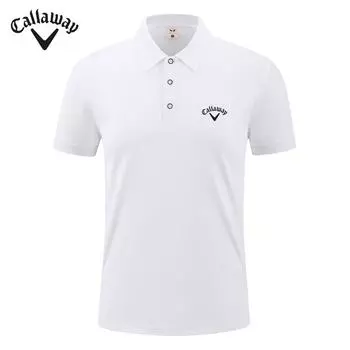 Вышитая летняя рубашка-поло Callaway для мужчин. Высококачественная повседневная деловая удобная дышащая мужская футболка с коротким рукавом. L