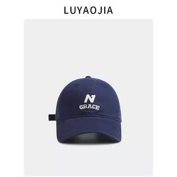 Вышитая мягкая бейсболка с верхом для мужчин и женщин, знаменитости из Интернета, повседневная универсальная белая кепка бренда Tide Adjustable тёмно-синий