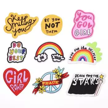 Вышитая нашивка с изображением животных для одежды и багажа Size as shown in image